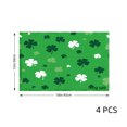 thumbnail image 4 of Amarainy Green Clover Pattern Placemats Set Of 4 For Home Kitchen Table Decor 12x18 inch, 4 of 5