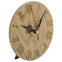HEALEEP Small Decorative Wall Clock Light Brown 1Pcs 4.7x1.2x4.7in