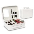 thumbnail image 1 of Travel Makeup Case with Mirror - Partitionable Cosmetic Makeup Train, 1 of 8