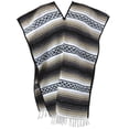 thumbnail image 1 of Del Mex Classic Mexican Blanket Poncho, Tan, 1 of 4