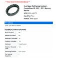 thumbnail image 2 of Rear Upper Coil Spring Insulator - Compatible with 2005 - 2011 Mercury Mariner 2006 2007 2008 2009 2010, 2 of 2