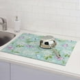 thumbnail image 4 of Dish Drying Mat for Kitchen Counter Microfiber Absorbent Dish Draining Reusable Washable Extra Large 18"x24" (Flower and Butterfly, 18x24in), 4 of 7