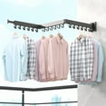 thumbnail image 1 of Wall Mounted Clothes Hanger Rack Retractable Clothes Drying Rack Space-Saver Laundry Drying Rack,Collapsible for Laundry Balcony Mudroom Bedroom, 1 of 8