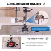 FEIYUE FYe360 Sewing Machine with Adjustable Needle Positions, LCD Display, Automatic Needle Threader, Full Size & Portable, 23 Built-in Stitches