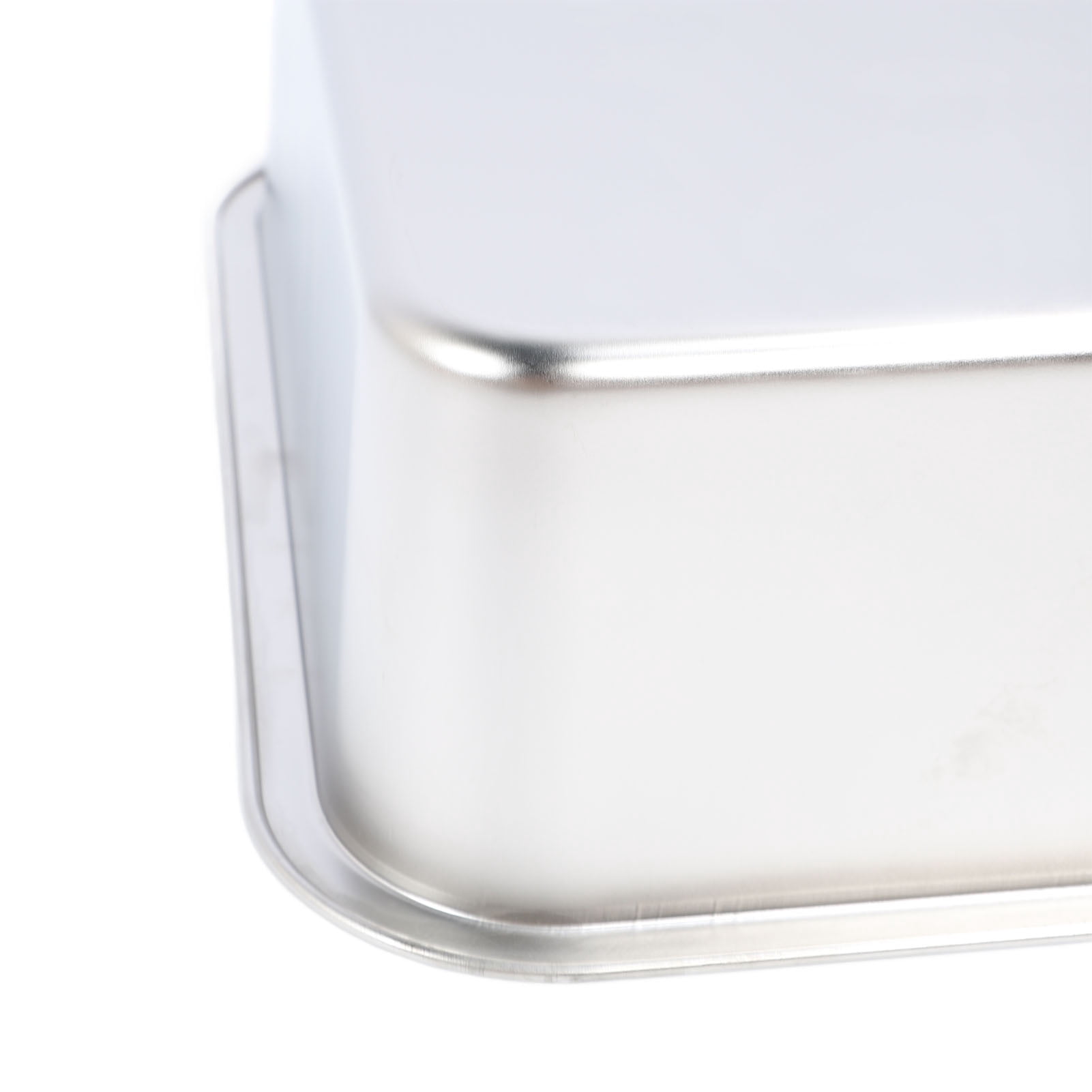 Rupoun Large Stainless Steel Open Cat Litter Box with High Sides Heavy Duty Metal Litter Pan 19.68 x 13.78 x 3.94 inches / 50x35x10 cm