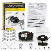 4M: KidzRobotix - Table Top Robot - DIY Build A Smart Crab Toy, Motorized Crab-Walk Action, Edge Detection, Snap Assembly, Science Kit, STEAM, Kids 8+