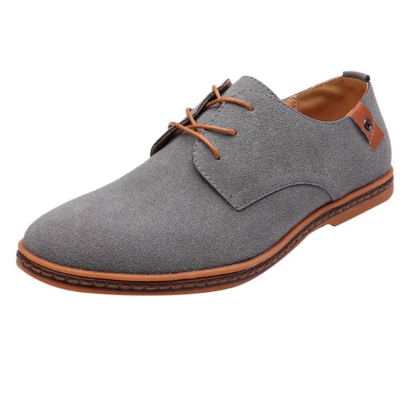 Mens Fashion Casual Solid Lace Up Oxfords Leather Shoes Male Business Shoes