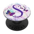thumbnail image 1 of Monograma PopGrip Kimique con letra S en forma de mariposa morada, 1 of 6