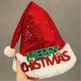 thumbnail image 6 of ZPAQI Red Cap Christmas Santa Hat with White Brim for Christmas Party New Year, 6 of 20