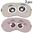 thumbnail image 2 of Coofit 2PCS Eye Mask Creative Cute Adjustable Light Block Eye Cover Blindfold for Sleep, 2 of 9
