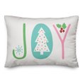 thumbnail image 2 of Creative Products Colorful Christmas Joy 14x20 Spun Poly Pillow, 2 of 3