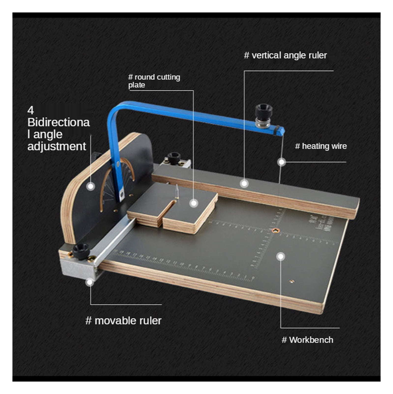Electric Hot Wire Low Density Sponge Cutting Machine Household Lightweight Foam Cutter Styrofoam Cutting Table Foam 380x280MM ,Security
