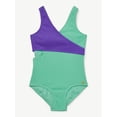 thumbnail image 4 of Justice Girls One Piece Color Block Wrap Swimsuit, sizes XS-XL, 4 of 6