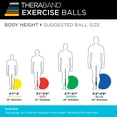 thumbnail image 6 of THERABAND Standard Exercise Ball, 30" Blue Stability Trainer for 6'2"–6'8" Users, Yoga & Pilates Ball, Balance & Core Trainer, For Athletes Fitness at Gym & Home, 6 of 8