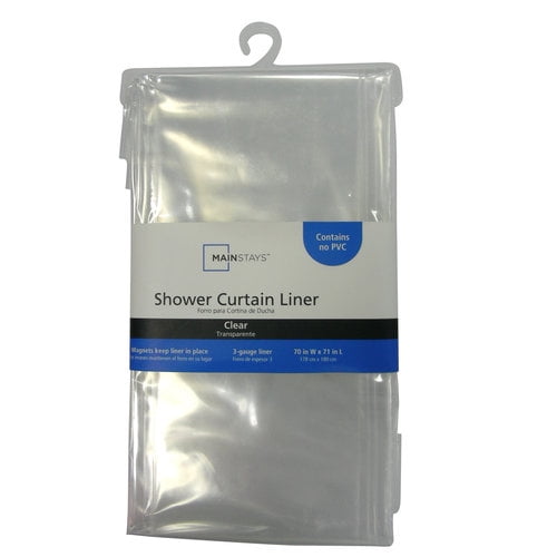 Mainstays Basic Shower Curtain Liner, 1 Each