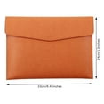 thumbnail image 2 of PU Leather A4 File Folder Document Holder Waterproof Portfolio Envelope Folder Case with Snap Closure(Brown), 2 of 6