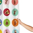 thumbnail image 5 of Curious George Shower Curtain Cartoon Art Bath Shower Curtains with 12 Hooks, Waterproof Washable Polyester Bathroom Home Decor Set 72x72 Inch, Iron, 5 of 8