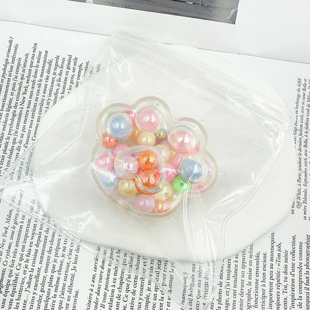 Juguetes para piscina, juguetes para bebés y niños pequeños: Garras de gato y perlas, juguete antiestrés de goma suave y elástica, juguete sensorial para aliviar el estrés, dispositivo portátil de rel