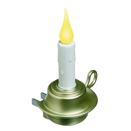

FPC1255P Rotating LED Flameless Candle Night Light - Energy Efficient Pewter Nightlight