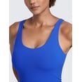 thumbnail image 5 of CRZ YOGA Butterlift Racerback Crop Tank Tops for Women U Neck Yoga Padded Longline Sports Bras Workout, 5 of 6