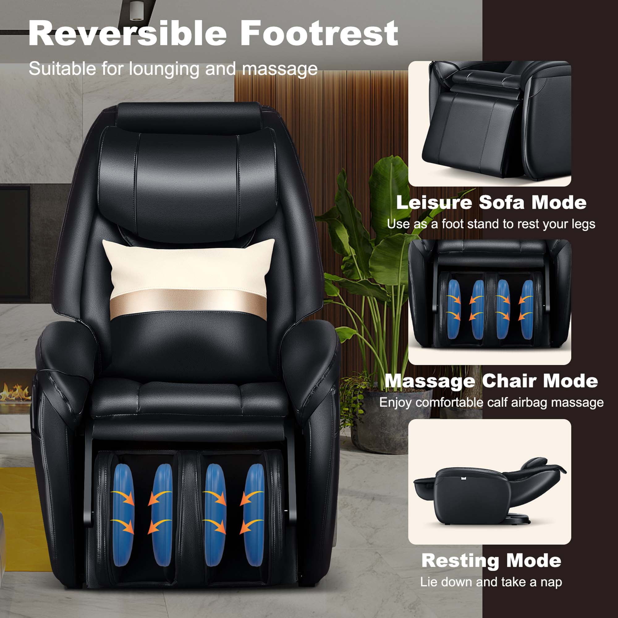 Full Body SL Track Zero Gravity Massage Chair with Pillow
