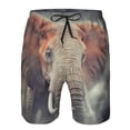 thumbnail image 4 of Kdxio Elephant in Smoke Pattern Mens Casual Shorts - Drawstring Summer Beach Sports Shorts for Men, 4 of 9