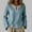 Light Blue, variant on Fayerlin Womens Vintage Stright Loose Sleeve Lace Trim Blouse Loose Fit Round Neck Linen Casual Daily Vacation Top Pink L