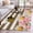Brown, variant on Spring Bees Daisy 3'x5' Washable Rug, Rustic Tulips Dots Brown Striped Burlap Non-Slip Area Rugs for Entryway Kitchen Classroom, StainResistant Dorm Throw Carpet, Low Pile Soft Indoor Floor Mat