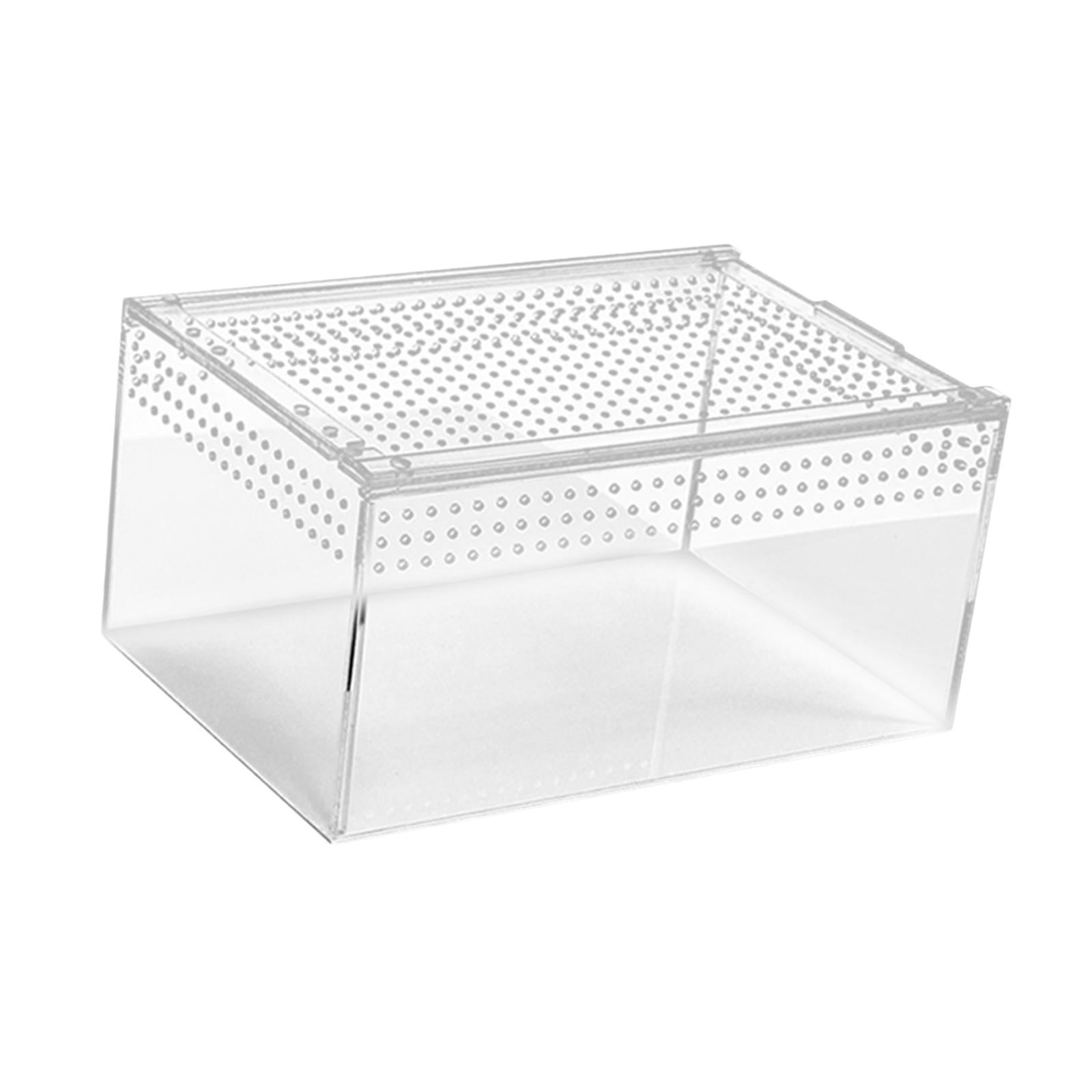 EHJRE Reptile Terrarium, Reptile Habitat Container, Acrylic Terrarium Container, Reptile Breeding Box for Snakes, Amphibians And Turtles L