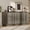 Grey, variant on WARAYZ Arched Sideboard with 45° Beveled Design, Adjustable Shelves, Easy Assembly & Maintenance, Gray