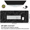 thumbnail image 2 of Topographic Mouse Pad Large, Gaming Mouse Pad, XXL Mousepad, Keyboard and Mouse Pad, Desk Mat, 35.3 x 15.7 in, Minimalist Contour for Office, 2 of 6