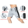 thumbnail image 5 of BROKIG Mens Sidemesh Workout Running Shorts with Zip Pockets Gym Athletic Shorts (X-Large, Light Grey), 5 of 9