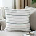 thumbnail image 3 of LALILO Throw Pillow Covers Stripe Striped Geometric Ink Brush Grey Cushion Cover 18" x 18", 2 Pack, 3 of 6