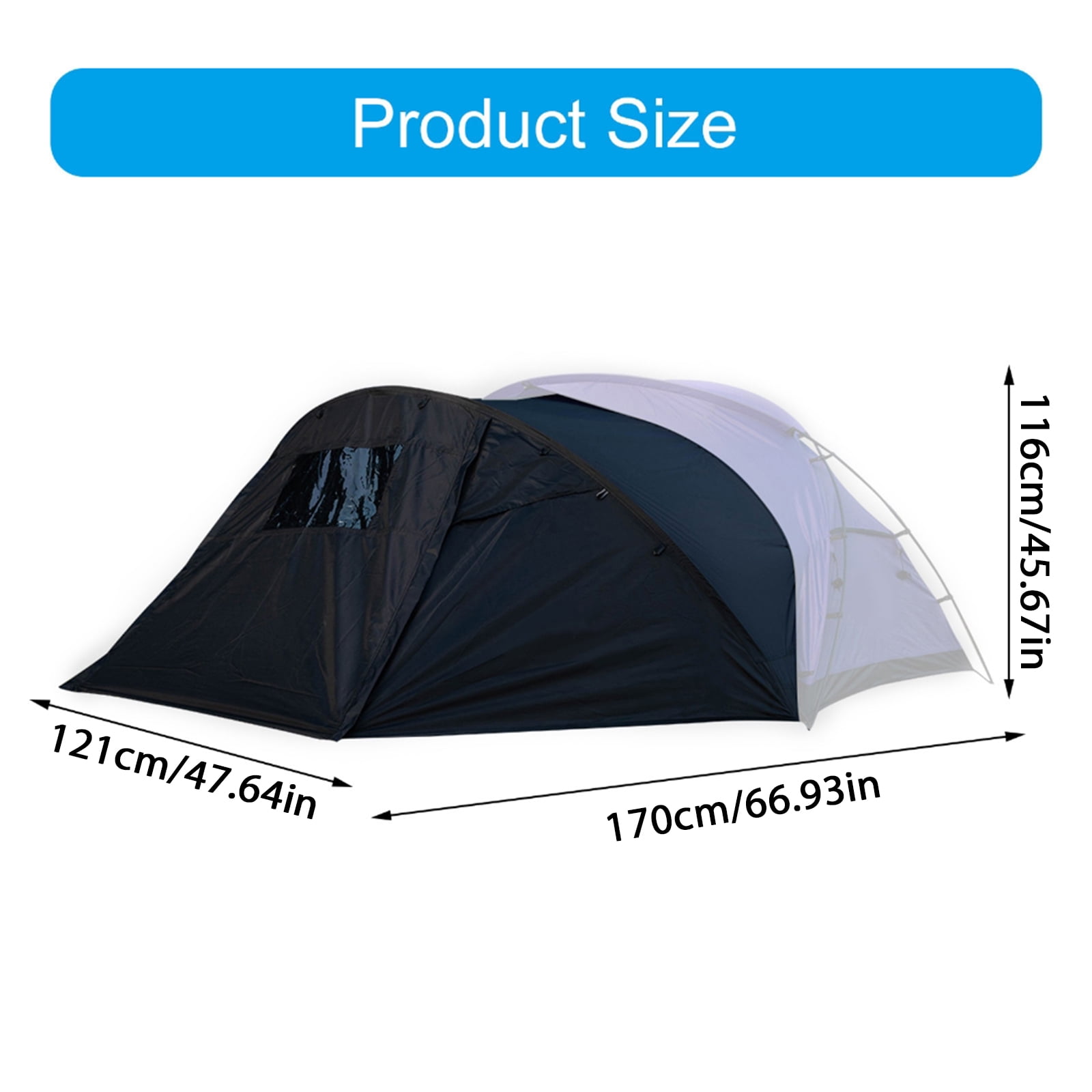 Camping Tent Extended Front for Mountaineering Backpacking Tent Travel Watertight Light Weight Awning Family Camp Tent