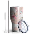 thumbnail image 2 of 30oz Great Pyrenees Dog and Flower Tumblers Stainless Steel Tumbler with Lid and Straw,Vacuum Insulated Double Wall Travel Tumbler Cups Mug with Cleaning Brush for Coffee,Tea, 2 of 7