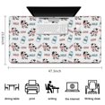 thumbnail image 5 of Long Mouse Pads for Desk,White Cow Milk Pattern Desk Mats on Top Of Desks, Desk Mouse Pad Extra Large with 3mm Non-Slip Base and Stitched Edge for Gaming,Office,Work,Home 47.3"x23.6", 5 of 6