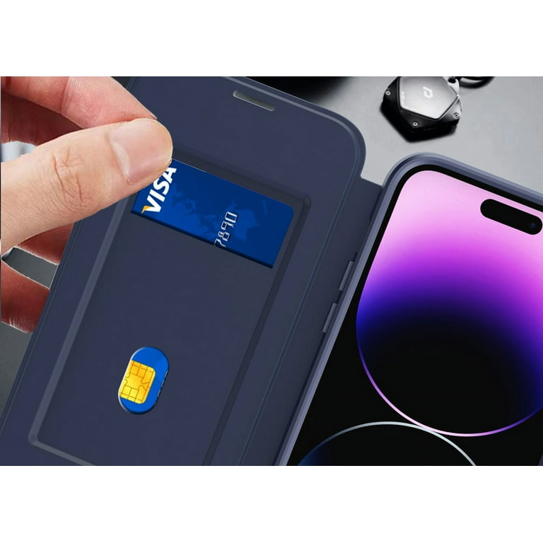 PHINIENLAND Cover per iPhone 15 Case PU Pelle Custodia [Kickstand] [Chiusura magnetica] [Slot per Schede], Portafoglio Flip Custodia per iPhone 15,Fiamma