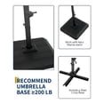 thumbnail image 5 of 10' x 10' Heavy Duty Cantilever Patio Umbrella with LED Lights & Weighted Base, Square Aluminum Offset Umbrella 360-Degree Rotation for Outdoor Decor, Backyard, Deck, Pool, 5 of 7