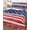 Multicolor, variant on Quilt King Size Bedding Set, Independence Day Reversible Summer Quilt 3 Pieces, American Flag Stars Country Flowers Lightweight Bedspreads Coverlets with 2 Pillow Shams for All Seasons