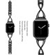 thumbnail image 2 of Bandas Compatible con Apple Watch Band 38 mm 40 mm Iwatch Series 6/5/4/3/2/1 SE Mujer Joyería elegante Accesorios de acero inoxidable Correa de pulsera Negro 38 mm / 40 mm Jormftte XM040-1, 2 of 7