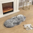 thumbnail image 7 of Latepis Faux Sheepskin Fur Rug 2x4 Feet Light Grey Fluffy Rug Shag Nursery Rug Small Area Rug Carpet for Bedroom Living Room, Cushion, 7 of 7