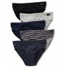 Men's Van Heusen 162PB01 Men's Knit Low Rise Briefs - 5 Pack (Black Stripe Assort M)