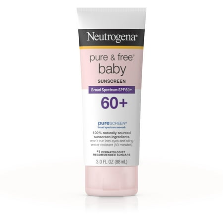 Neutrogena Pure & Free Baby Sunscreen Lotion Broad Spectrum Spf 60+, 3 Fl. Oz.