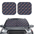 thumbnail image 2 of Honeii Cartoon Fox Print Foldable Car Sun Shade for Windshield, 2-Piece UV Protection Shade, Protects Car Interior, Ideal for Cars, Trucks, SUVs-Large, 2 of 6