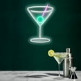thumbnail image 3 of Xtreme Lit 10.16" x 15.35" Martini Glass LED Neon Sign, Plastic Hanging Wall Art, 3 of 8