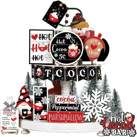 

2024 Home Christmas Snowflake Coffee Set 18 Piece Wooden Hangers For Party Ornaments Festive