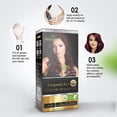 thumbnail image 3 of Herbishh Champú tinte capilar + 1pc Mascarilla capilar de argán - Tinte para el Cabello Combo Pack-2pcs (Rojo Borgoña), 3 of 5