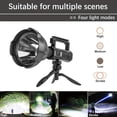 thumbnail image 5 of P70 LED Rechargeable Flashlight 25W 3000 Lumens with USB Output & Battery Indicator, Waterproof Handheld Spotlight with 360° Adjustable Stand for Camping, Hiking, Cycling, Fishing and Emergency Use, 5 of 10