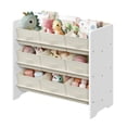 thumbnail image 4 of SONGMICS Toy Organizer, Kid Toy Shelf with 9 Non-Woven Fabric Boxes, for Children's Room and Playroom, Spacious, 11.6 x 24.6 x 23.6 inches, Cloud White, 4 of 9