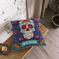 thumbnail image 5 of KLL Dead Day Party Decorative Throw Pillow Covers Velvet Soft for Couch Sofa Bedroom Living Room Outdoor (No pillow core)- 20"x20", 5 of 5